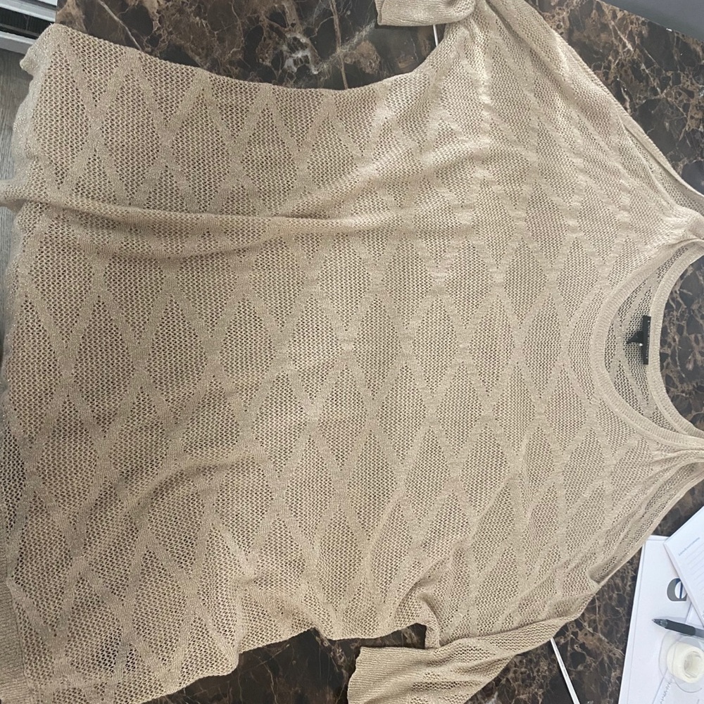 Lane Bryant Gold Shimmery Blouse